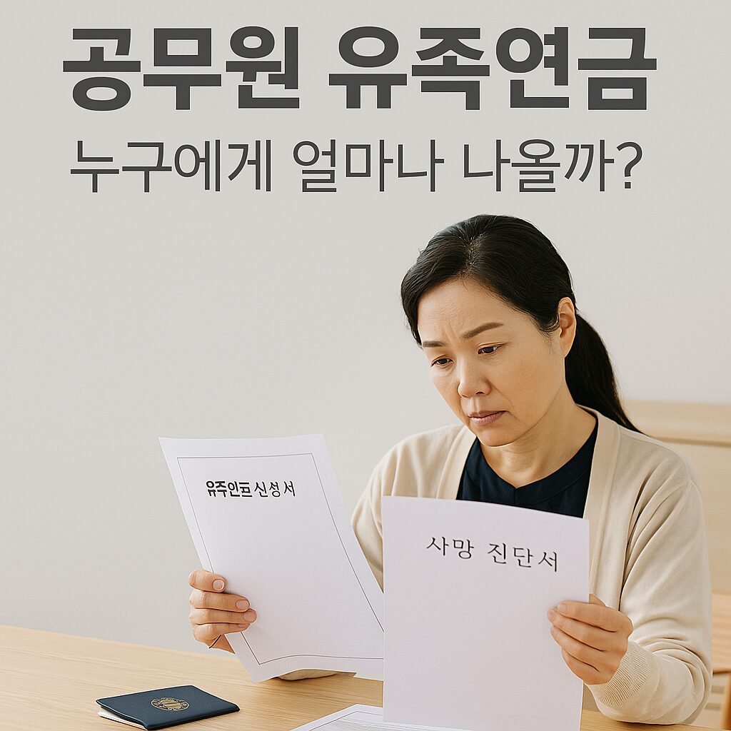 공무원 유족연금, 누구에게 얼마나 나올까? 수급 조건과 금액 요약