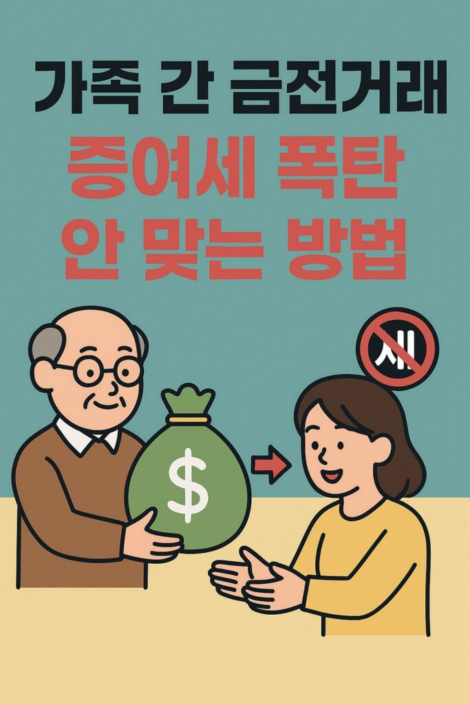 💣 가족 간 금전거래, 증여세 폭탄 안 맞는 방법
