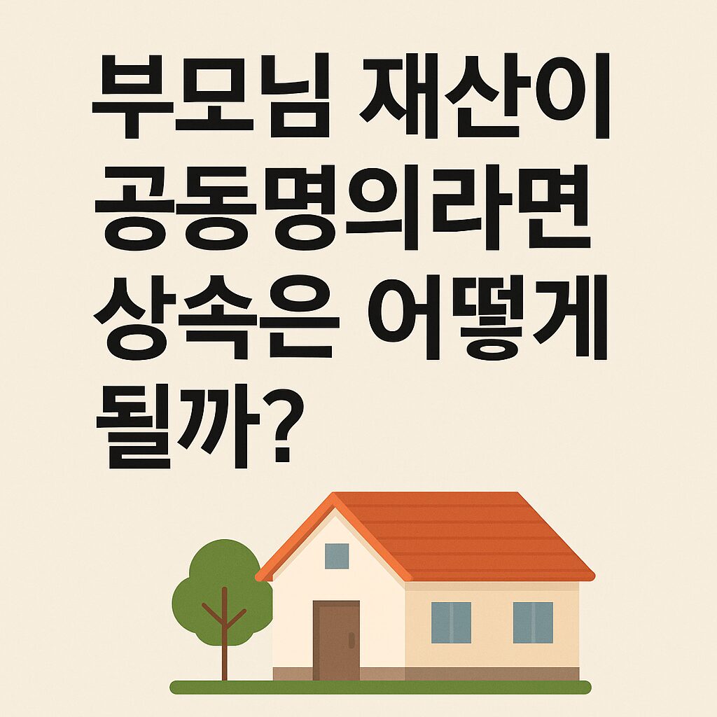 🏠 부모님 재산이 공동명의라면 상속은 어떻게 될까?