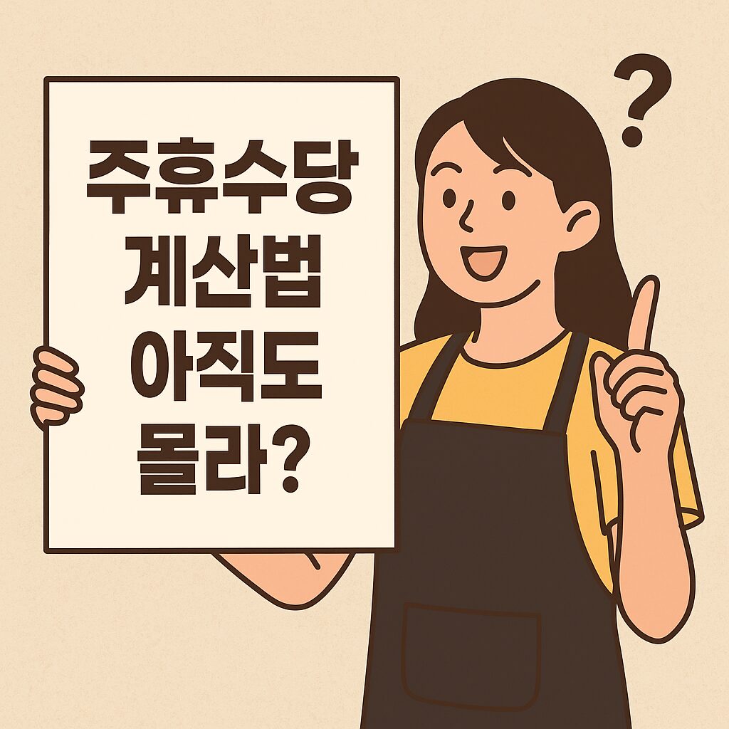 주휴수당 계산법, 아직도 몰라? 월급에 숨겨진 돈 찾아내는 법