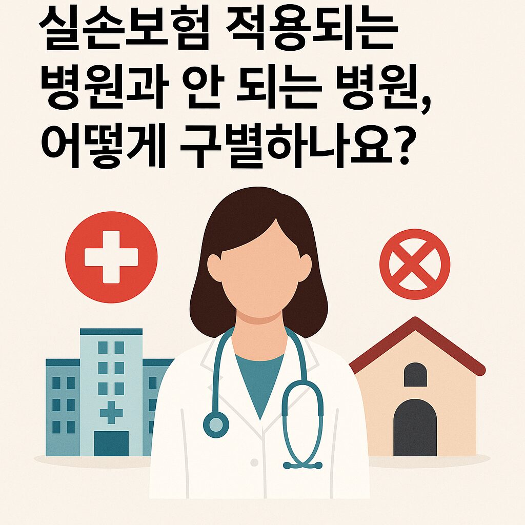 실손보험 적용되는 병원과 안 되는 병원, 어떻게 구별하나요?