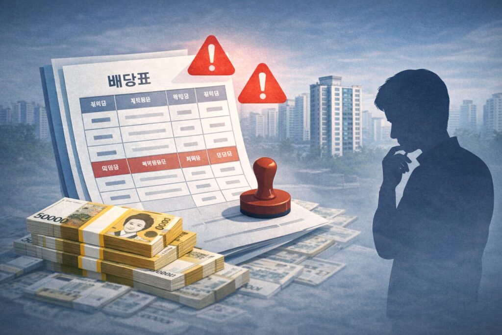 경매 배당표 보는 법, 낙찰자 인수금 계산이 여기서 끝난다