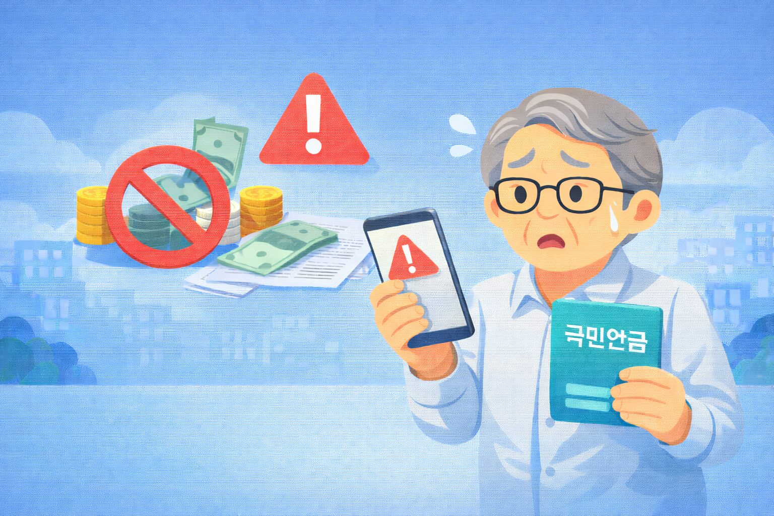 국민연금 지급정지 문자 받았다면? 지급이 멈추는 대표 이유와 해결 방법