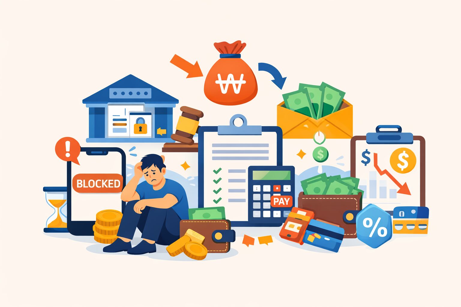 압류된 통장에 들어온 월급은 전부 가져가나요? 생활비는 남길 수 있을까