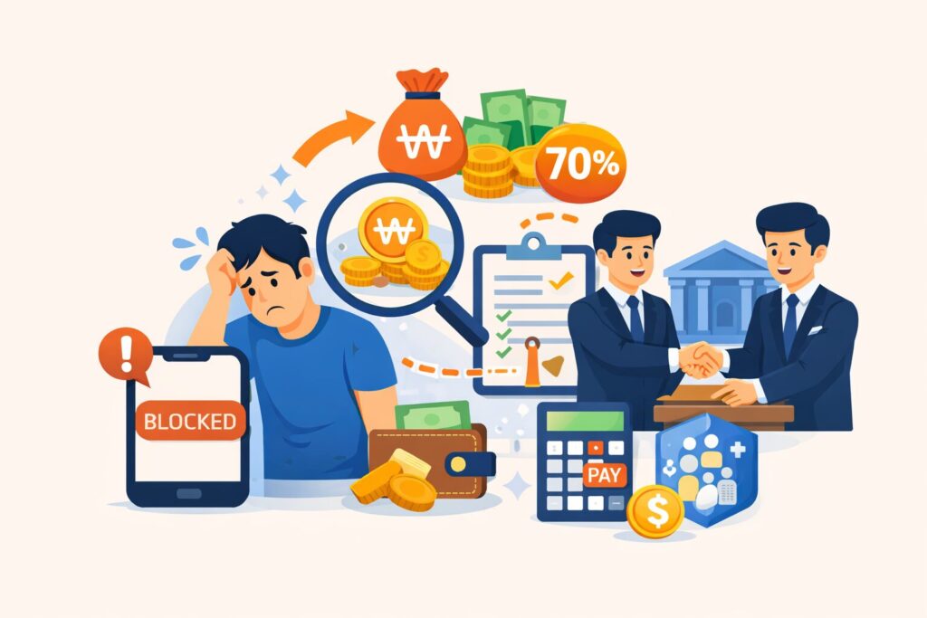 통장압류를 풀려면 합의금은 얼마가 적당한가요?