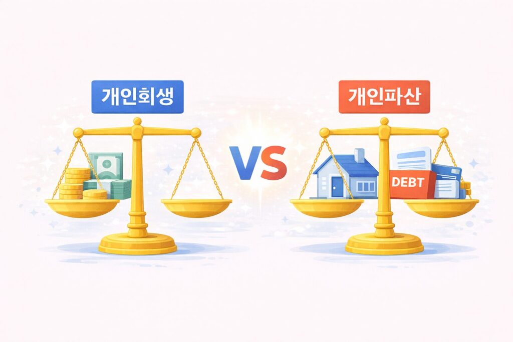 개인회생과 개인파산 차이는 무엇이고, 어떤 제도가 더 유리한가요?