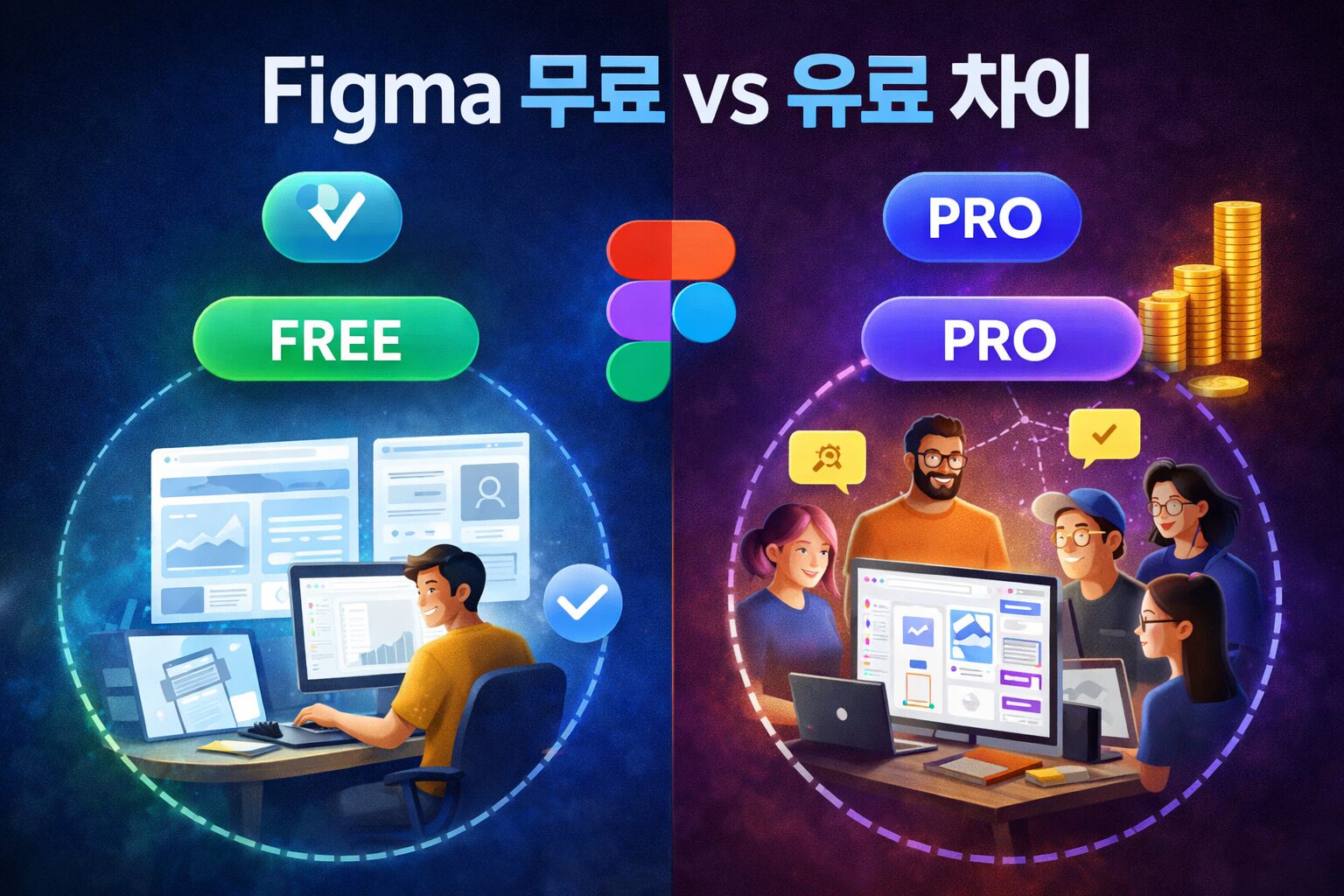 Figma 가격, 무료 플랜으로 충분한 사람과 유료가 필요한 팀의 차이