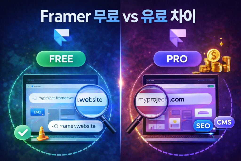 Framer 가격, 무료로 시작해도 결국 유료로 넘어가는 순간
