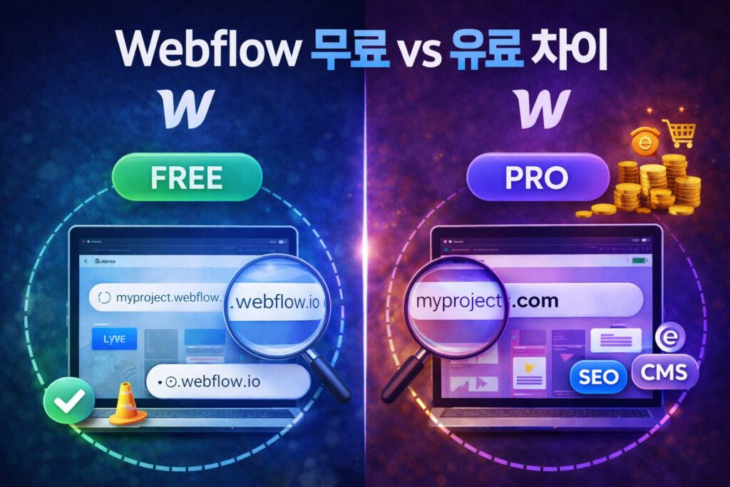 Webflow 가격, 무료로 만들고도 결제하게 되는 가장 큰 이유