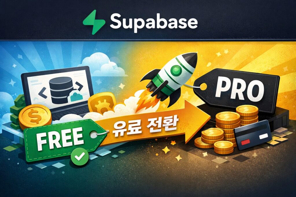 Supabase 가격, 무료 프로젝트에서 유료 전환되는 순간