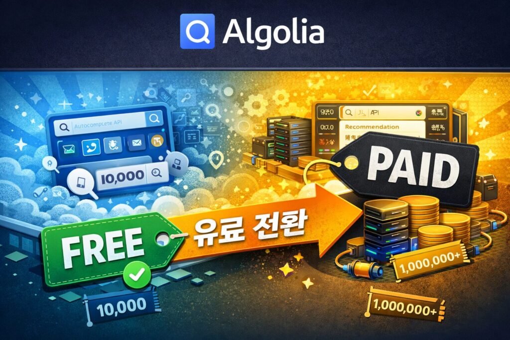Algolia 가격, 무료 검색 API로 시작해도 비용이 빨리 커지는 이유