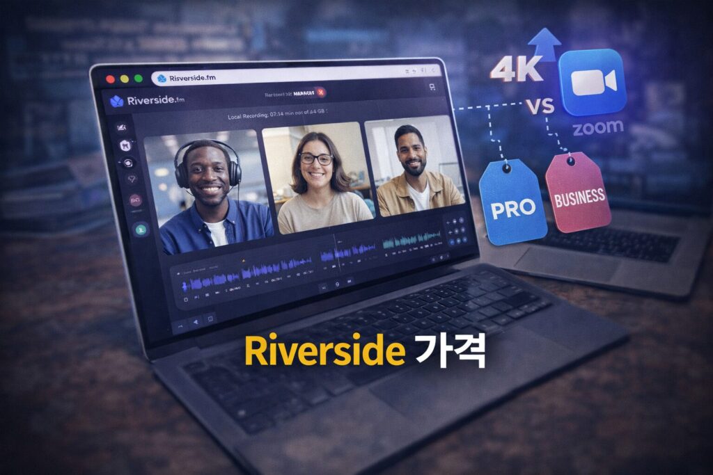 Riverside 가격, 원격 인터뷰 녹화에서 왜 상위 플랜 차이가 커질까