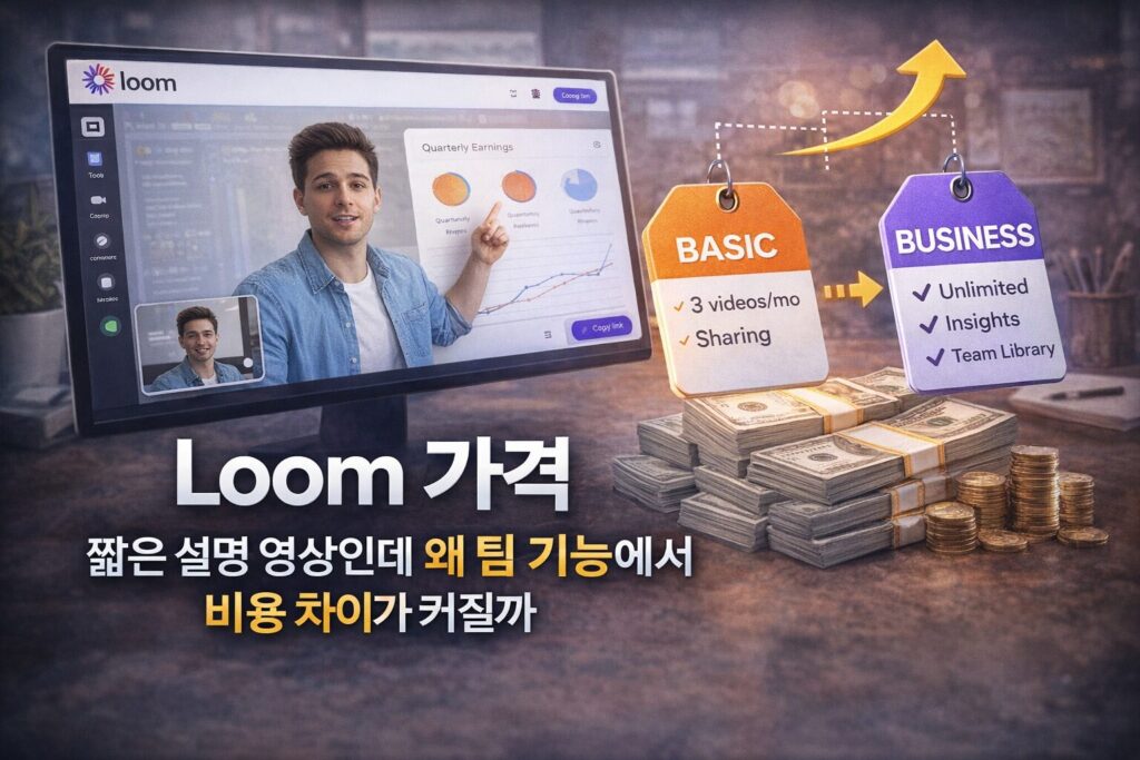 Loom 가격, 짧은 설명 영상인데 왜 팀 기능에서 비용 차이가 커질까