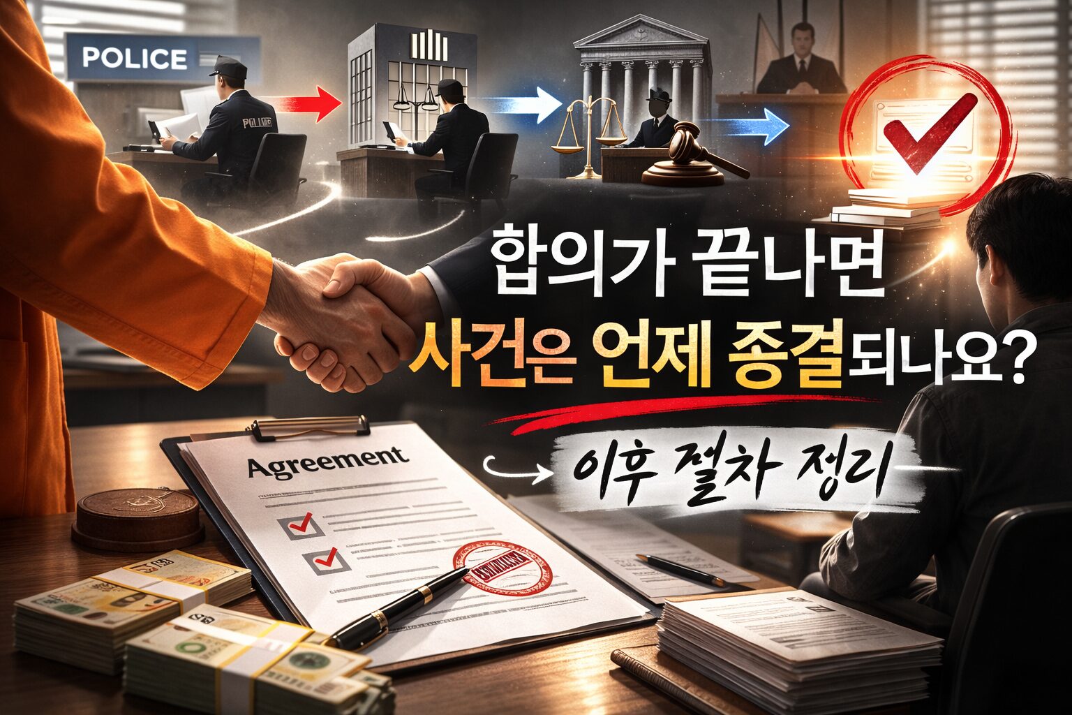 형사합의가 끝나면 사건은 언제 종결되나요? 합의 이후 수사·재판 절차 정리