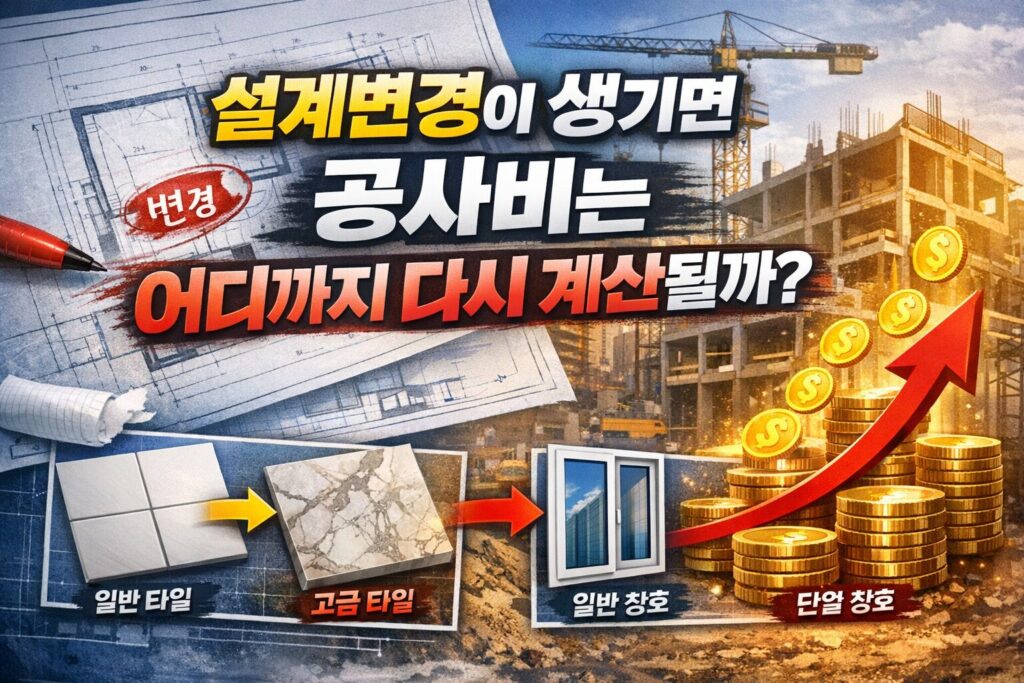 설계변경이 생기면 공사비는 어디까지 다시 계산될까