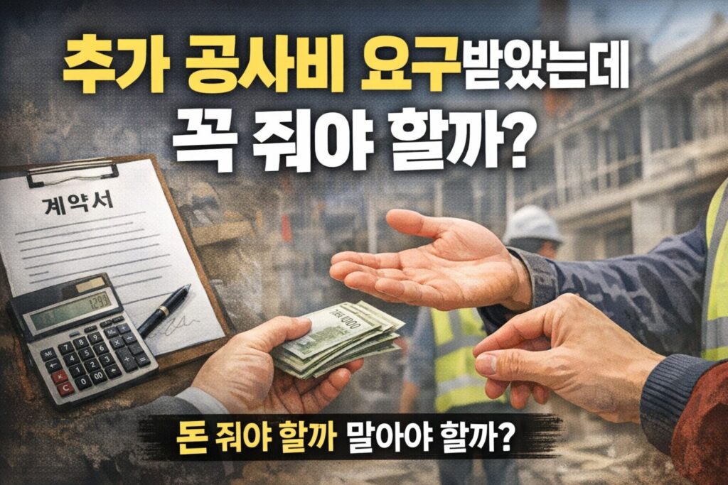 추가 공사비 요구?