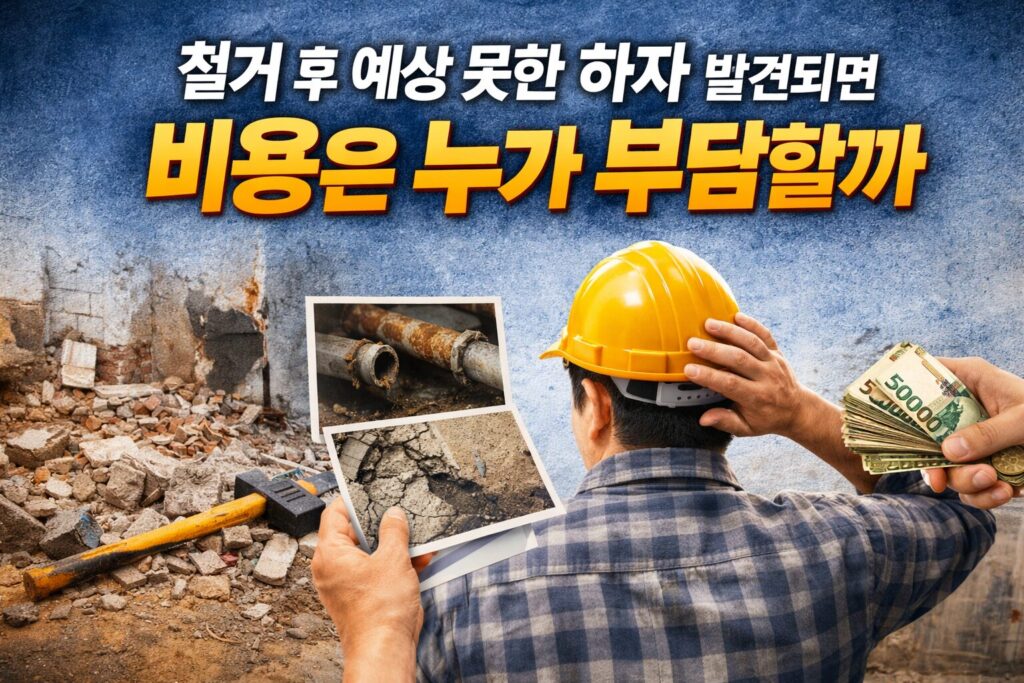 철거했더니 숨은 하자 발견… 추가 비용은 누구 몫일까