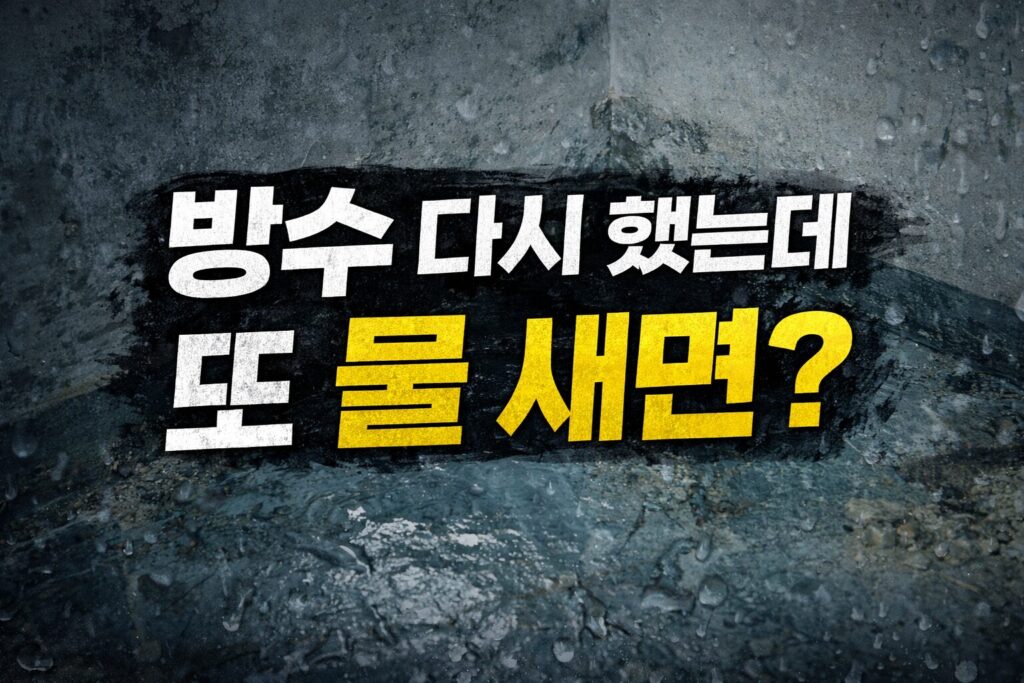 방수 공사 다시 했는데 또 물 새면 책임은 언제까지 갈까 하자보수 기간과 비용 부담 기준