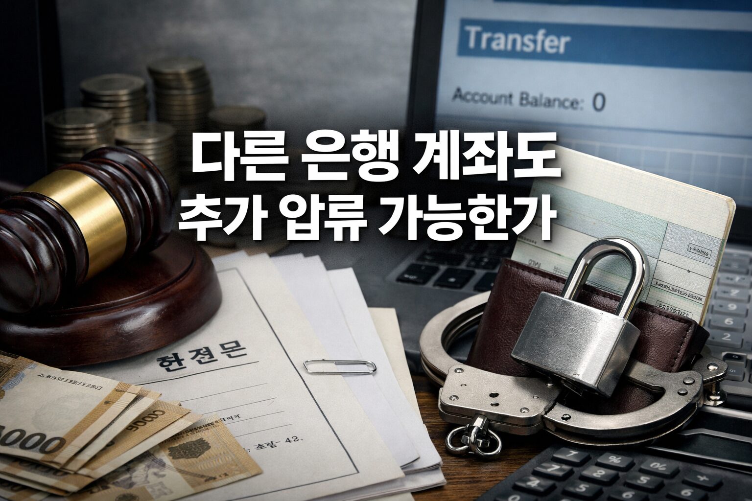 통장 압류했는데 다른 은행 계좌가 더 있으면 추가 압류 가능한가? 채권압류 후 다른 은행 계좌까지 다시 신청하는 방법