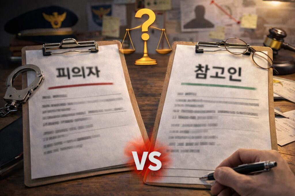 피의자 신분과 참고인 신분 차이는 무엇인가요? 조사받기 전 반드시 알아야 할 점