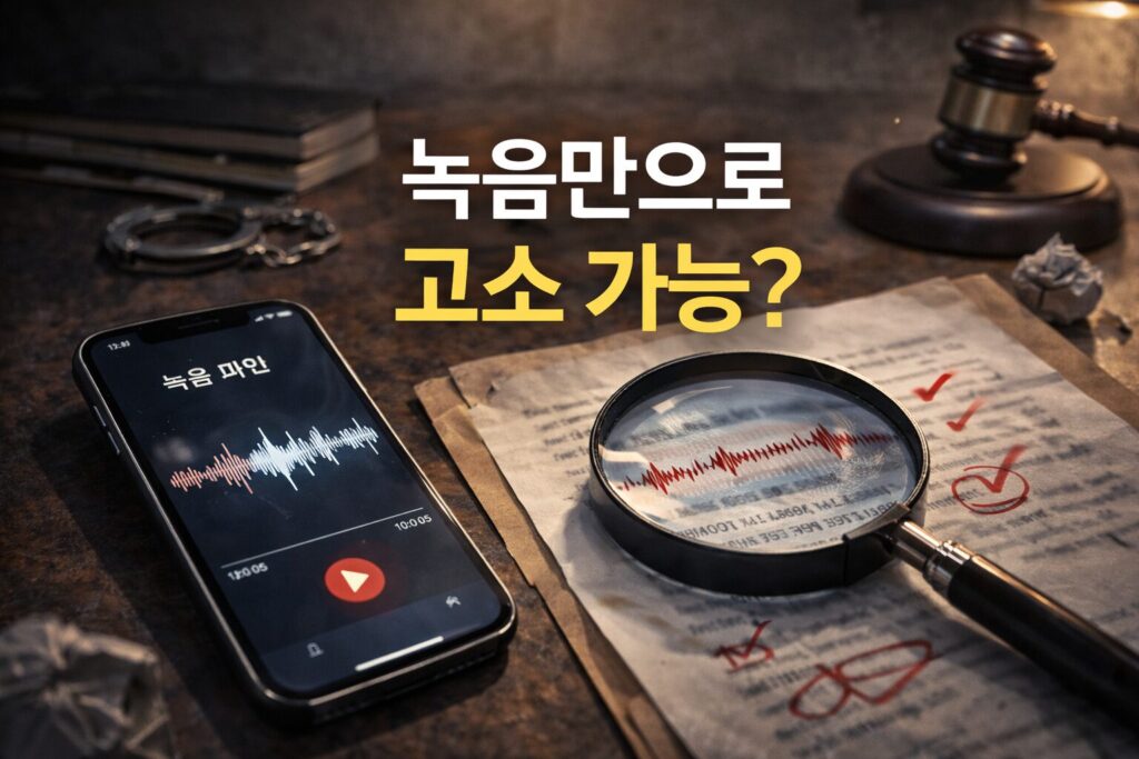 녹음 파일만으로 고소 가능한가요? 증거 효력과 실제 수사 판단 기준