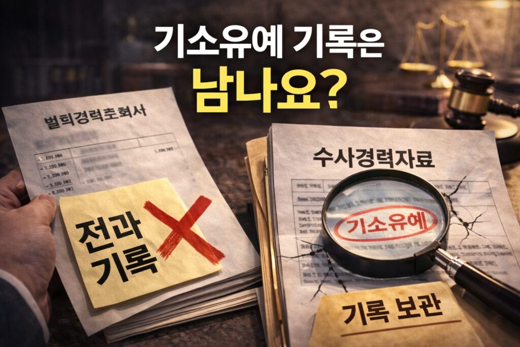 기소유예 기록은 남나요? 전과와의 차이, 조회 가능 범위 정리