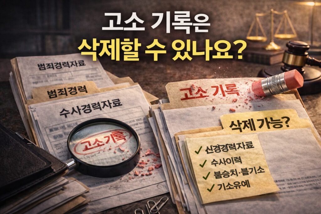 고소 기록은 삭제할 수 있나요? 수사경력 조회와 삭제 가능 범위 정리