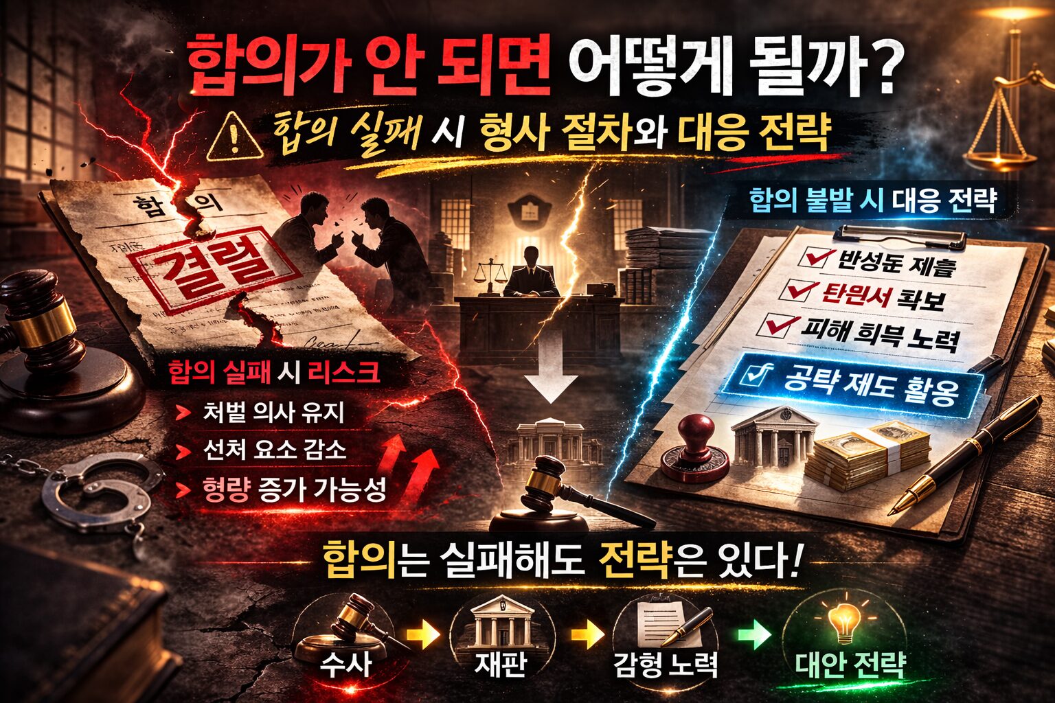 합의가 안 되면 어떻게 될까? 합의 실패 시 형사 절차와 대응 전략