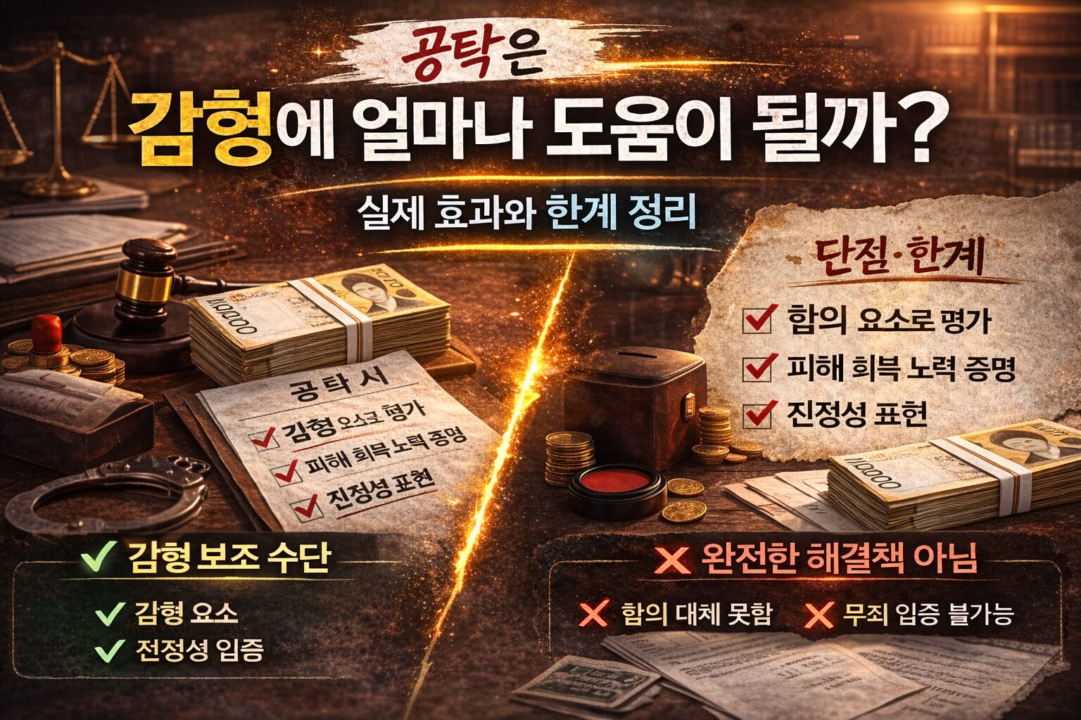 공탁은 감형에 얼마나 도움이 될까? 실제 효과와 한계 정리