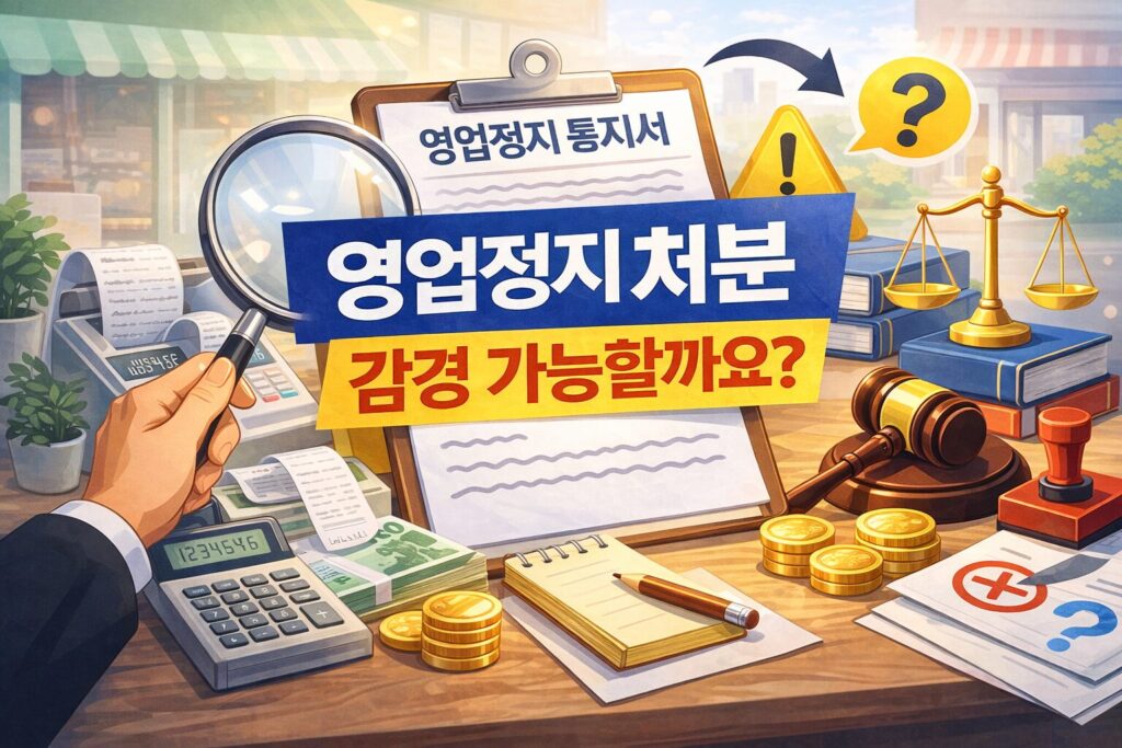 🔥 영업정지 처분, 감경 가능할까요? 실제 대응 흐름 설명드립니다