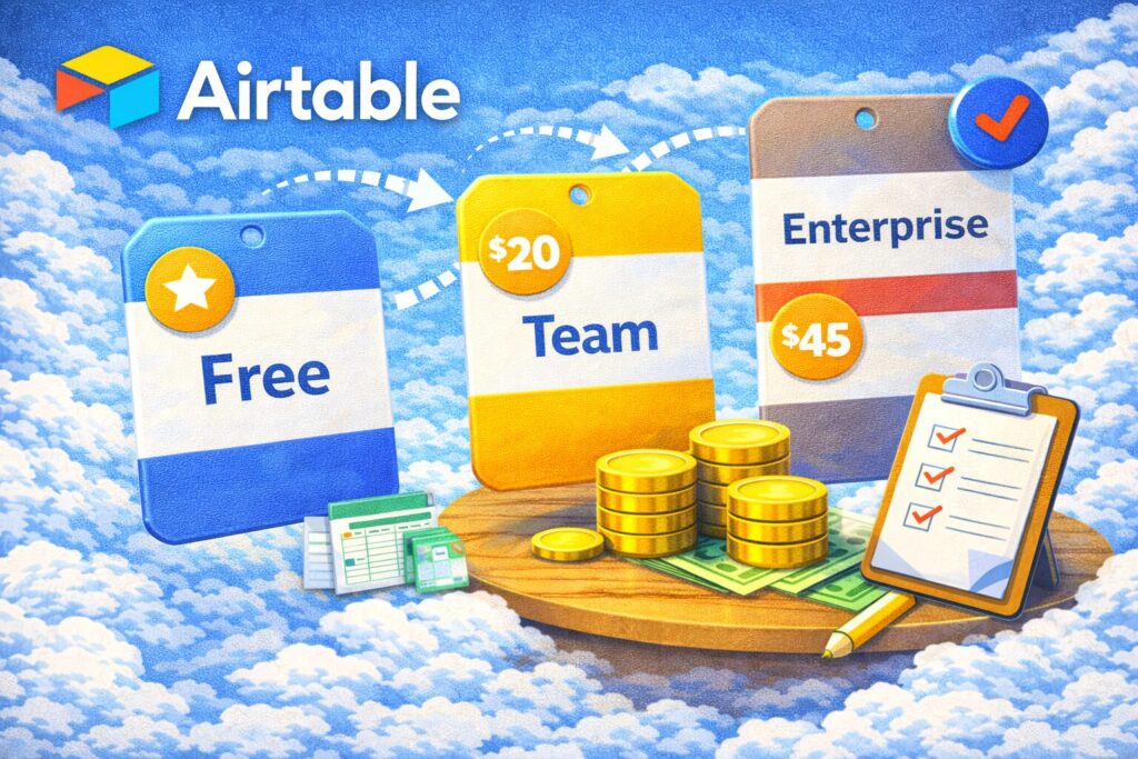 Airtable 요금제 비교 – 무료 플랜과 유료 플랜 차이