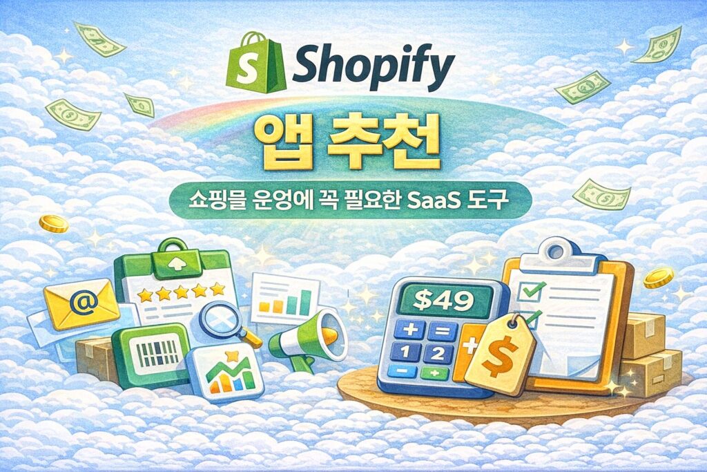 Shopify 앱 추천 – 쇼핑몰 운영에 꼭 필요한 SaaS 도구