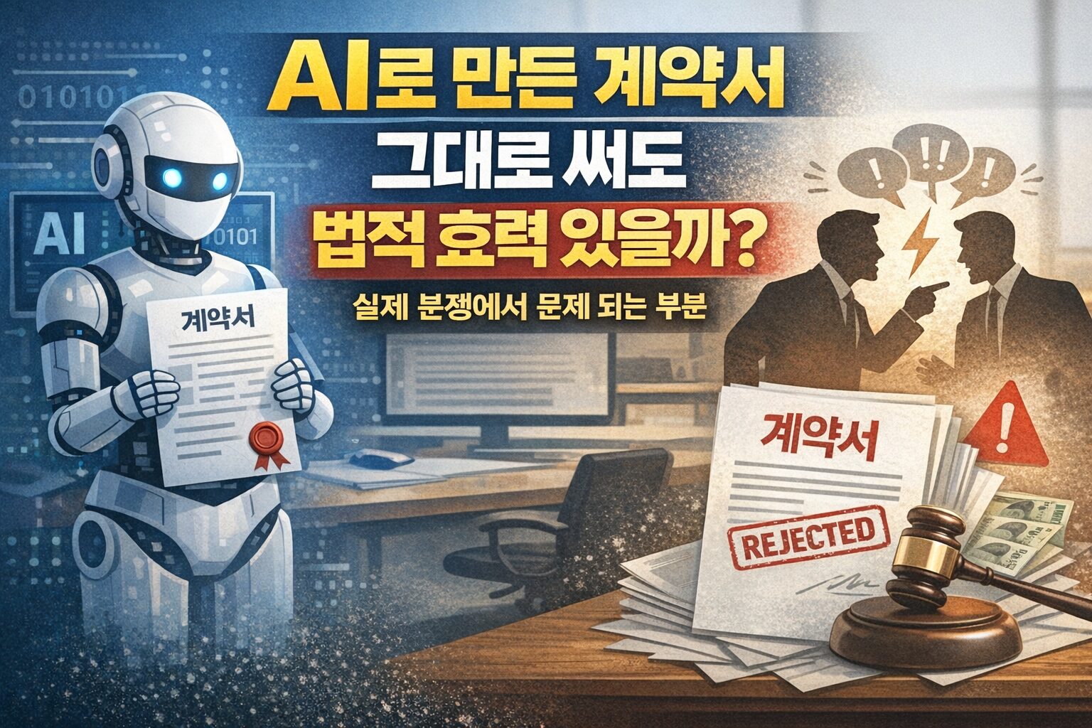 AI로 만든 계약서 그대로 사용해도 효력 있을까? 분쟁 생겼을 때 실제 문제 되는 조항들