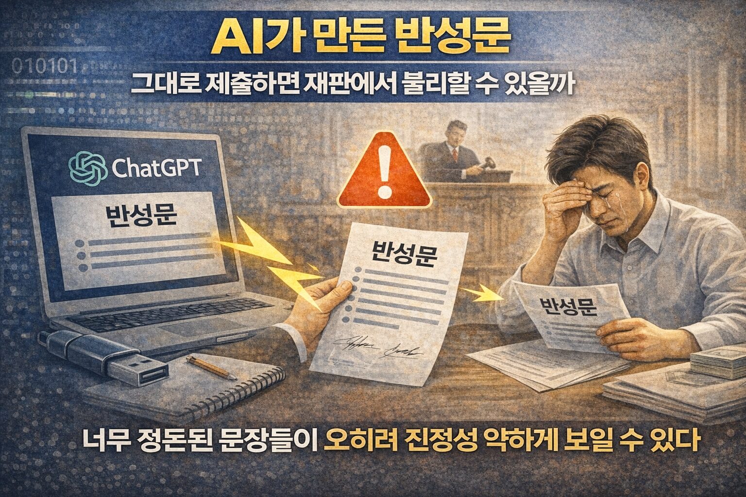 AI가 만든 반성문, 그대로 제출하면 재판에서 불리할 수 있을까