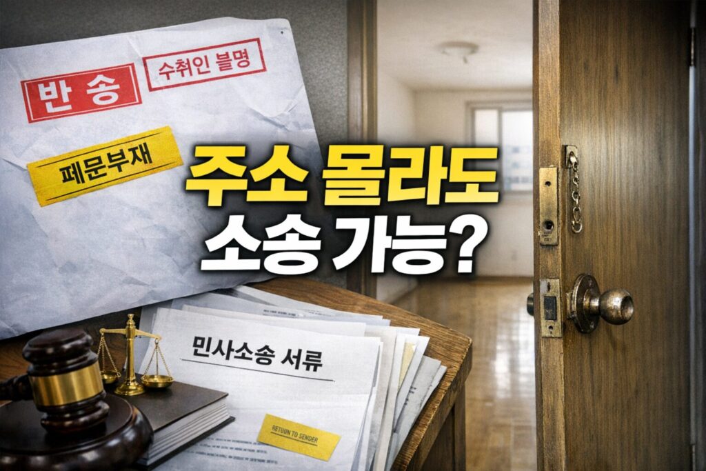 이사 간 사람 주소 모르면 법원이 대신 찾나? 민사소송에서 송달 안 될 때 실제 해결 방법