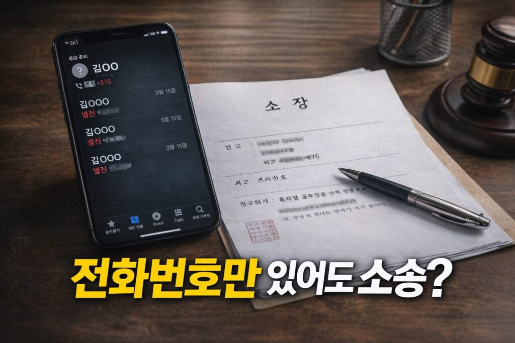 전화번호만 알아도 소송 준비 가능한 경우, 상대방 신원 불완전할 때 민사소송 시작 기준