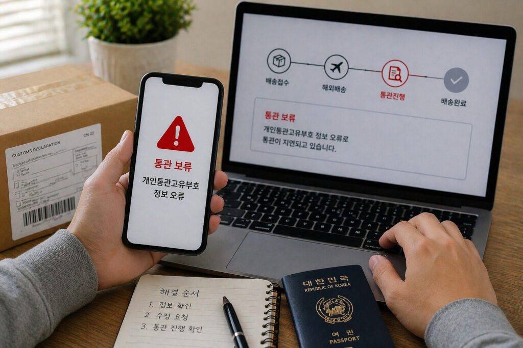 개인통관고유부호 오류로 해외직구 배송이 멈췄을 때 바로 해결하는 순서