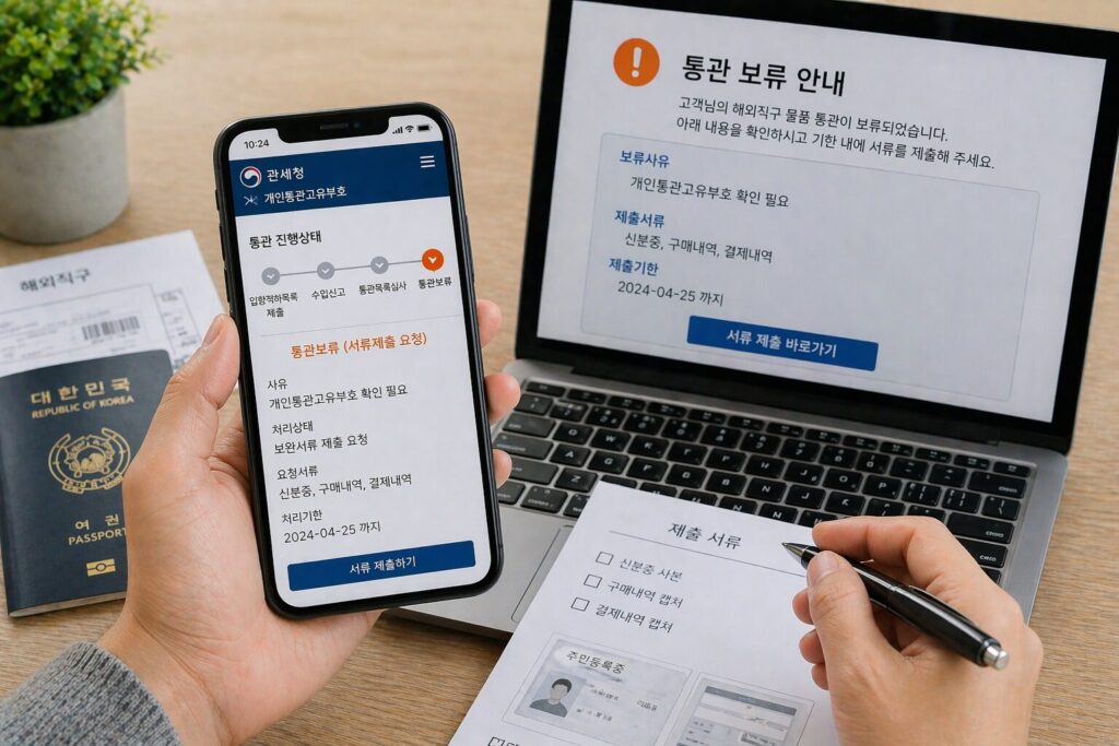 해외직구 통관 보류 문자 받았을 때 확인할 점, 바로 처리하지 않으면 생기는 일
