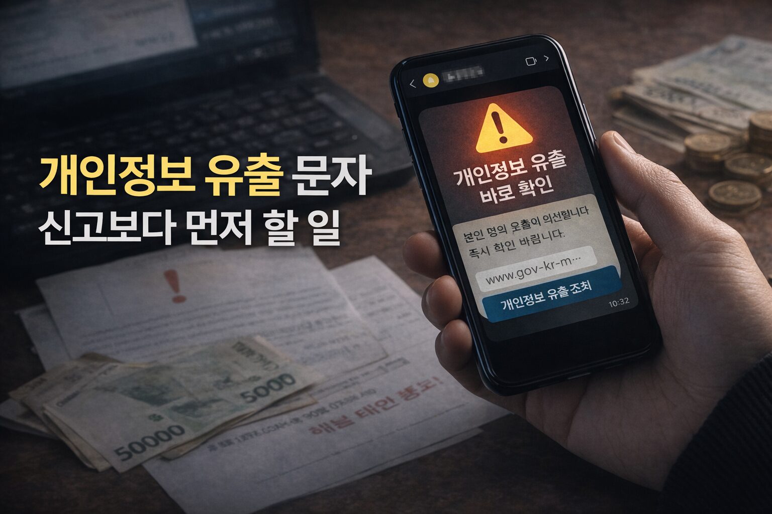 개인정보 유출 문자 받았을 때 신고보다 먼저 해야 할 일, 바로 누르면 늦을 수 있습니다