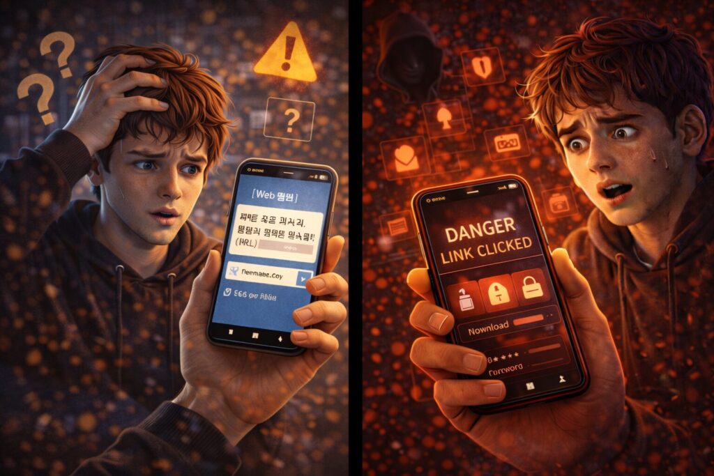 문자 링크 눌렀다가 바로 닫았는데 괜찮을까? 가장 먼저 확인할 것