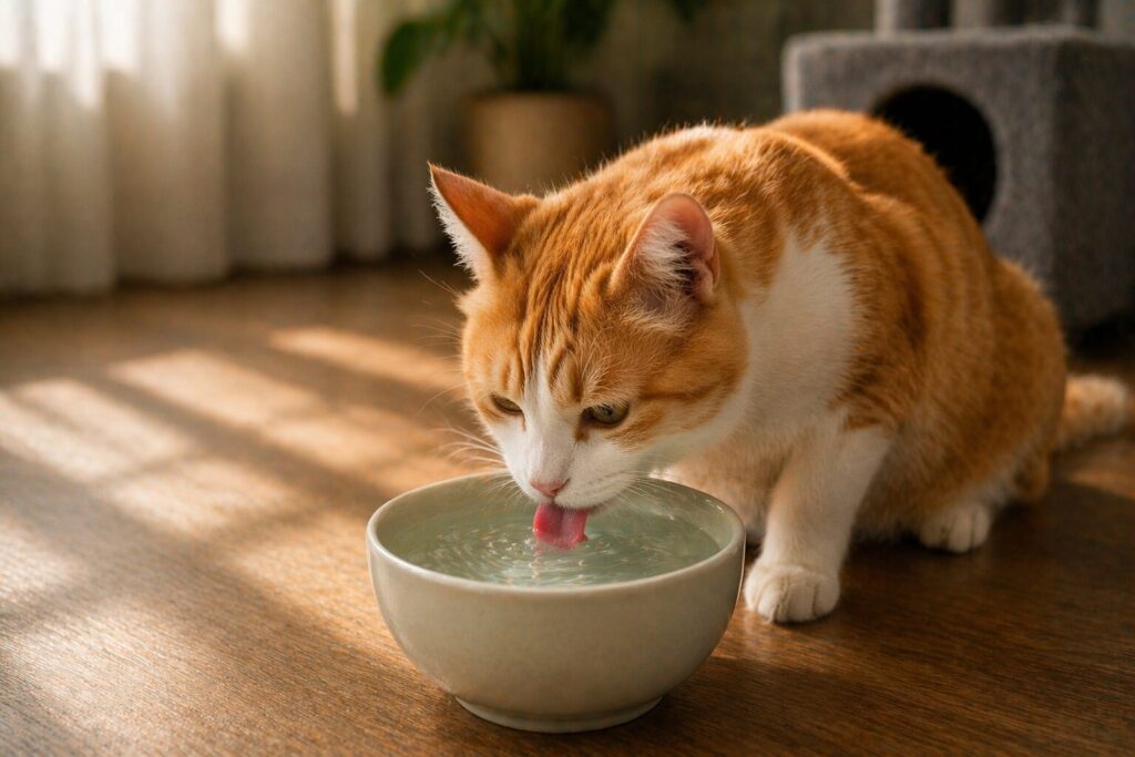 고양이가 물을 갑자기 많이 마실 때, 단순 갈증이 아닐 수 있다