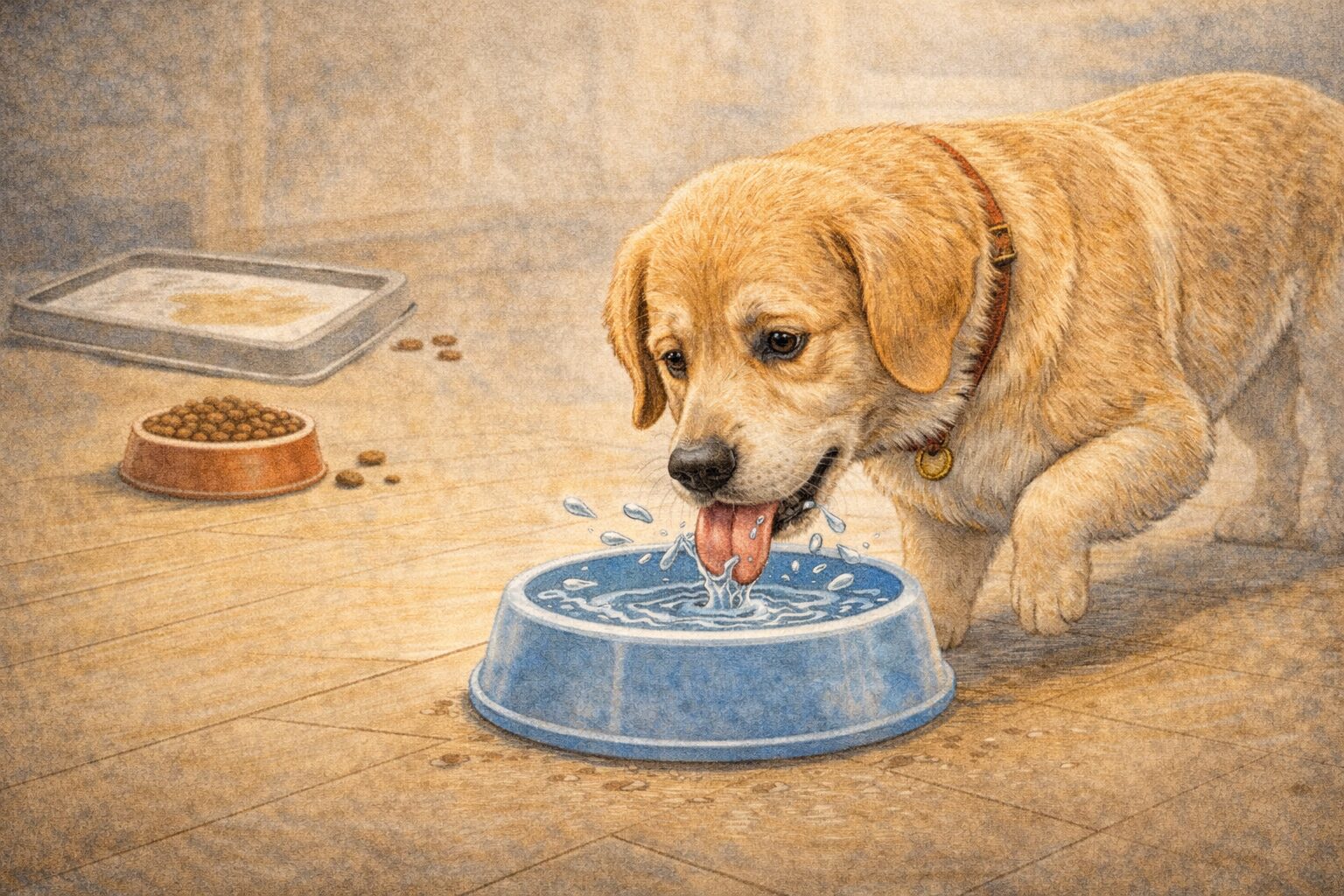 강아지가 갑자기 물을 많이 마실 때, 더운 날씨가 아니면 확인해야 할 신호