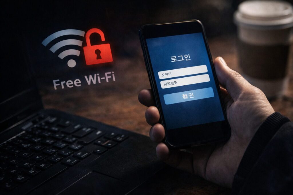 공용 와이파이에서 은행 앱 켜면 위험한 이유, 무료 인터넷이 더 비쌀 수 있습니다