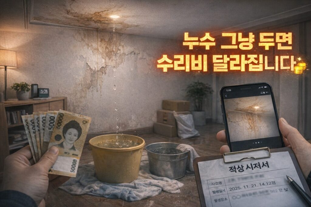 누수 흔적 있는데 바로 신고 안 하면 손해 보는 이유, 나중에 수리비가 달라집니다