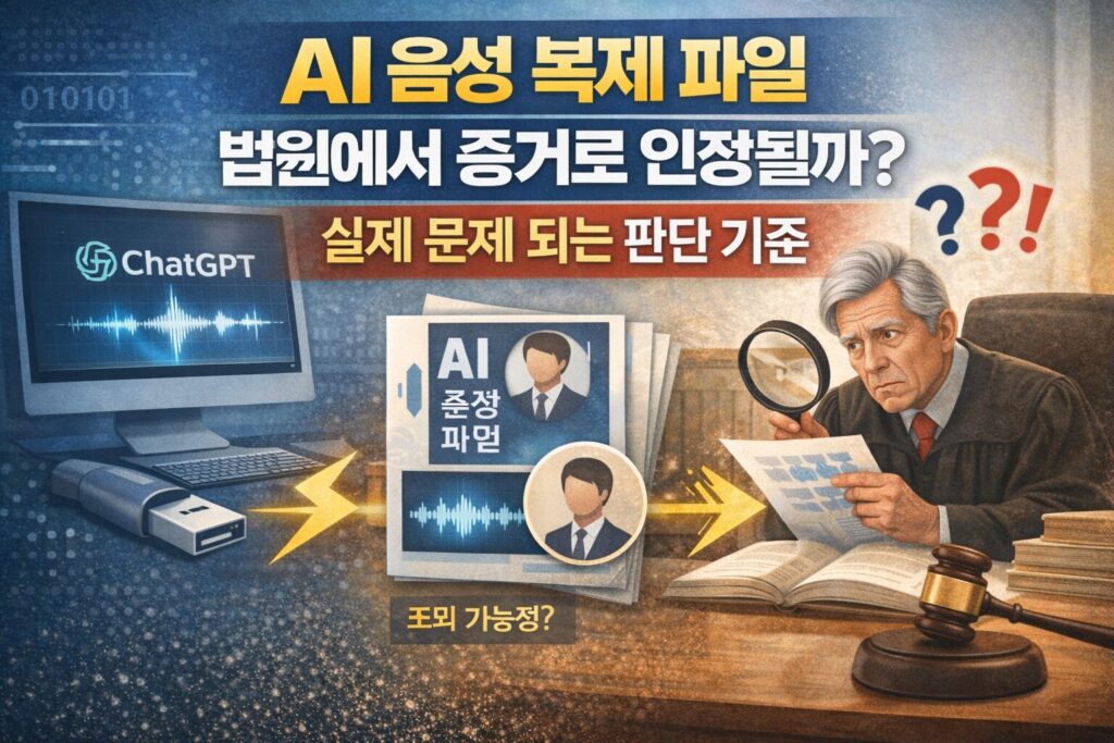 AI 음성 복제 파일, 법원에서 증거로 인정될까? 실제 문제 되는 판단 기준