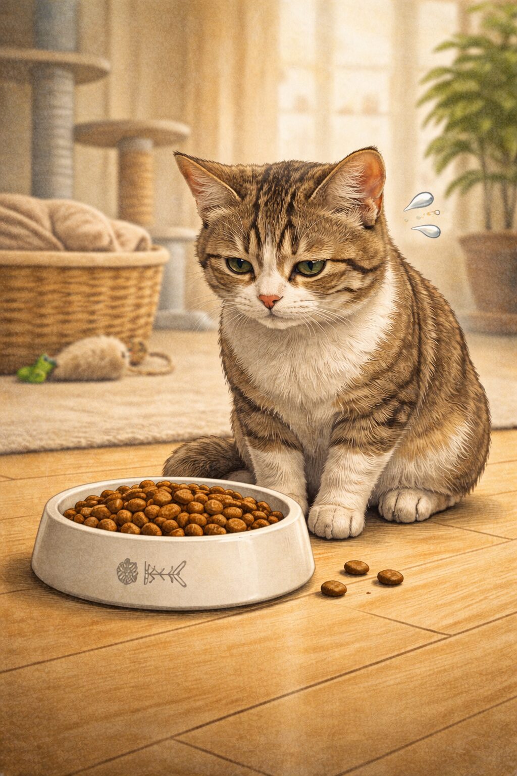 고양이가 갑자기 밥을 안 먹을 때, 하루 지나면 위험 신호일 수 있다