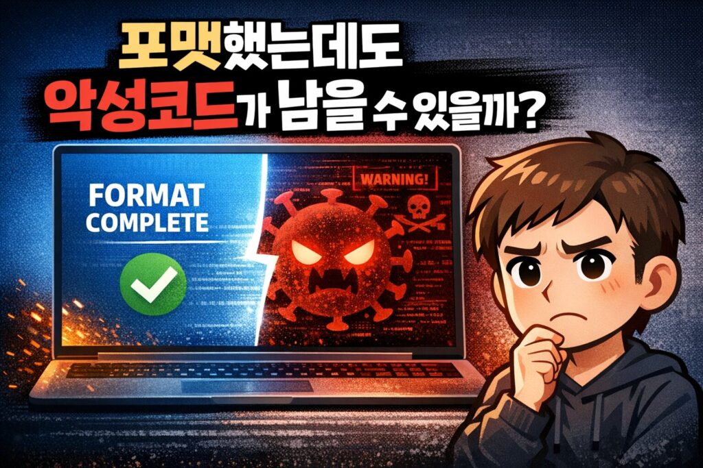 포맷했는데도 악성코드가 남을 수 있을까? 초기화 후에도 감염이 지속되는 경우 확인해야 할 점