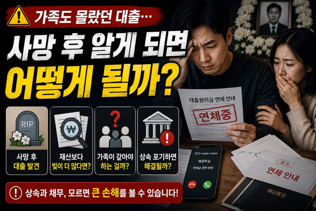가족 몰래 대출 받은 사실, 사망 후 알게 되면 어떻게 될까?
