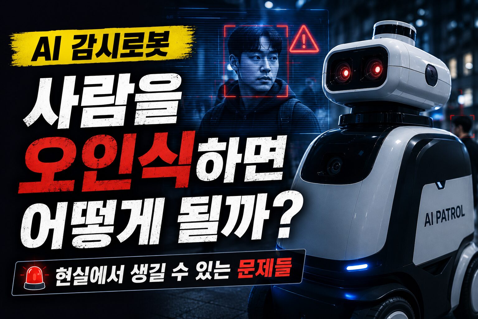 AI 감시로봇이 사람을 오인식하면 어떻게 될까? 현실에서 생길 수 있는 문제들