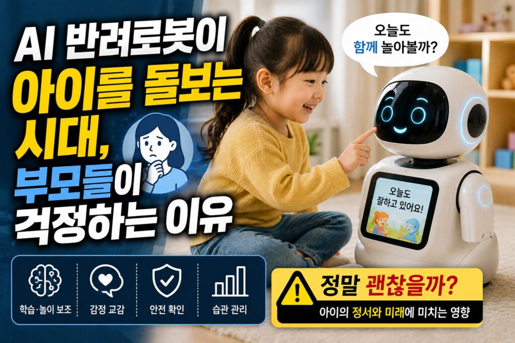 AI 반려로봇이 아이를 돌보는 시대, 부모들이 걱정하는 이유